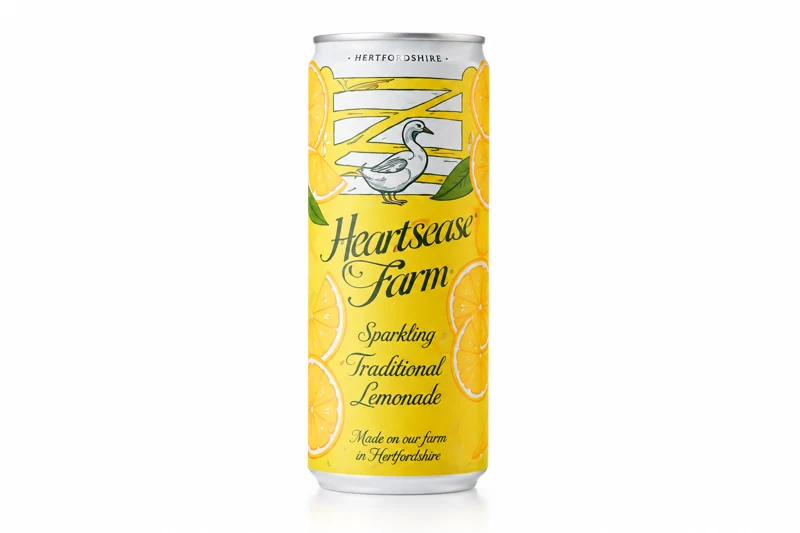 Heartsease Farm Traditional Lemonade Sparkling Premium Pressé Cans